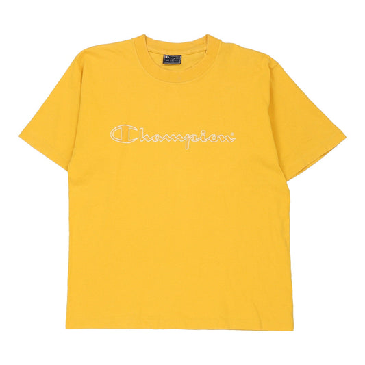 Vintage yellow Champion T-Shirt - mens small