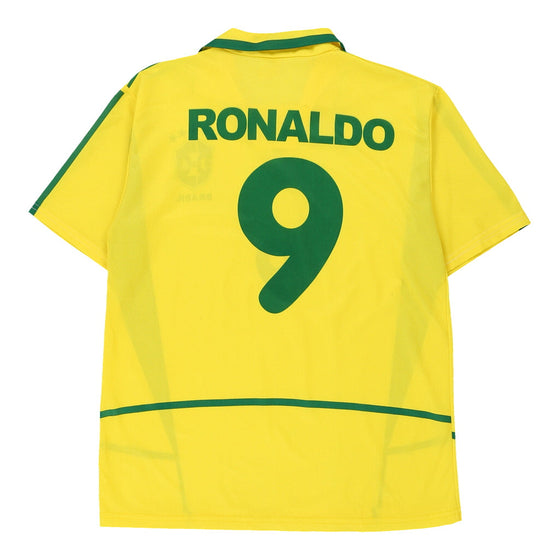 Vintage yellow Brazil Replica Football Shirt - mens small