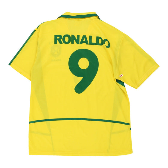 Vintage yellow Brazil Replica Football Shirt - mens small