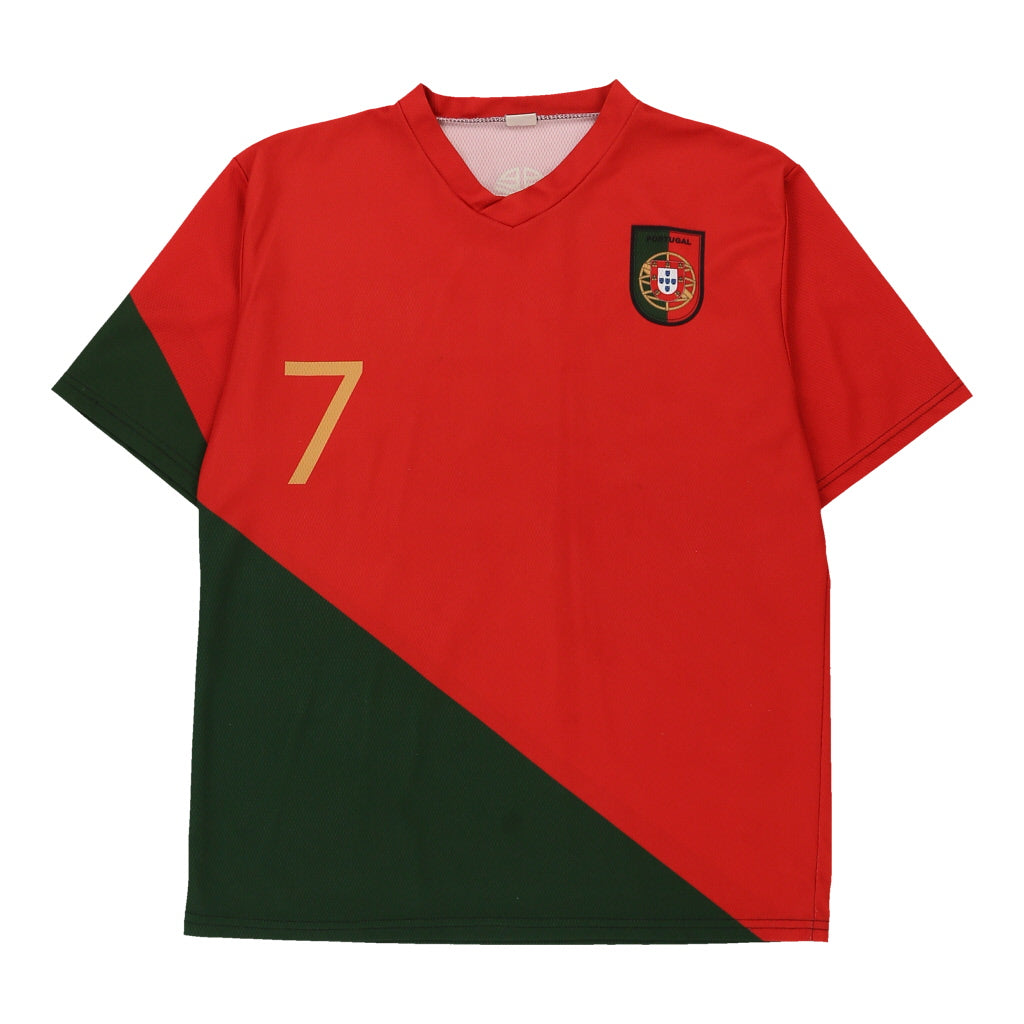  Vintage red Portugal Replica Football Shirt - mens medium