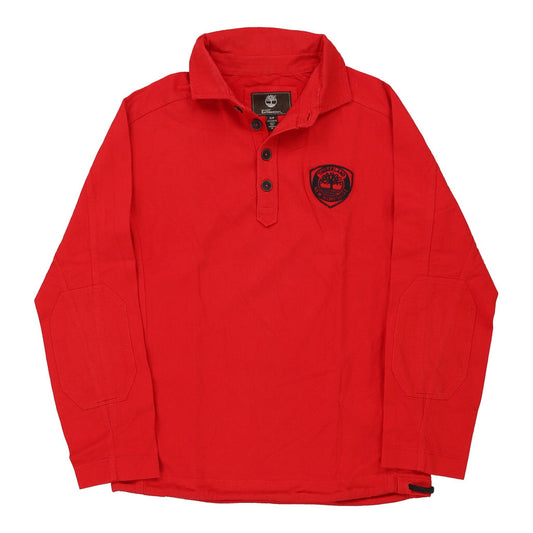 Vintage red Timberland Long Sleeve Polo Shirt - mens small