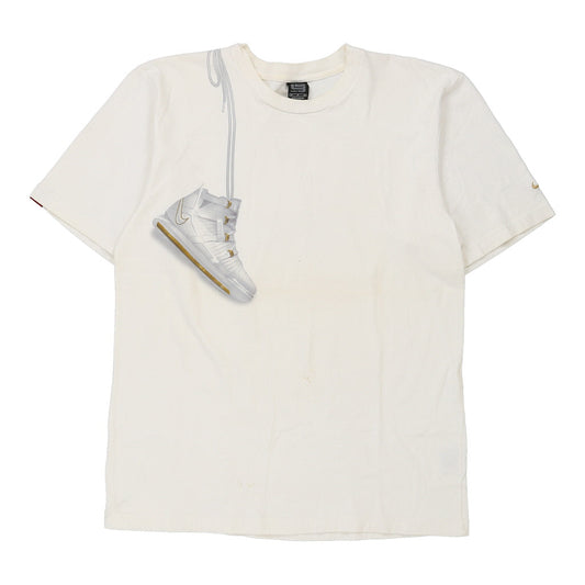 Vintage Nike Graphic T-Shirt - Medium White Cotton