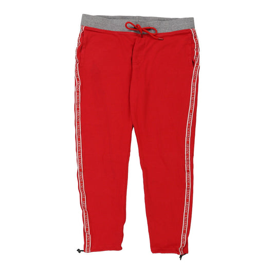 Vintage Armani Exchange Joggers - Large Red Cotton Blend