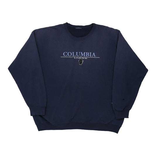 Vintage Columbia Lions Unbranded Sweatshirt - 2XL Navy Cotton Blend