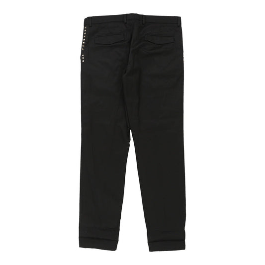 Vintage Valentino Studded Trousers - 36W 33L Black Wool Blend