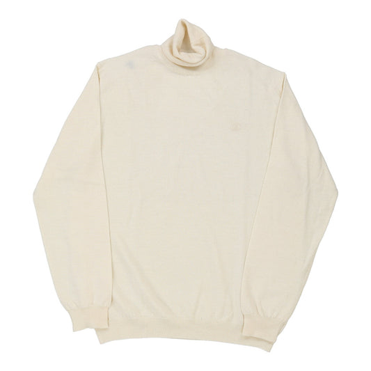 Vintage Roberto Cavalli Rollneck - XL Cream Wool Blend