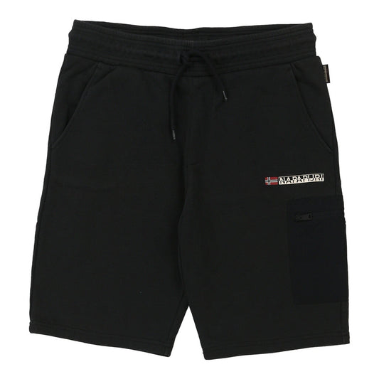 Vintage Napapijri Shorts - Medium Black Cotton Blend