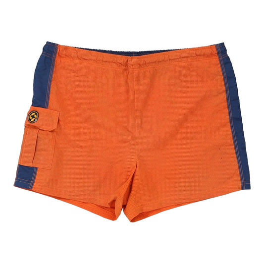 Vintage Colmar Swim Shorts - Medium Orange Polyester