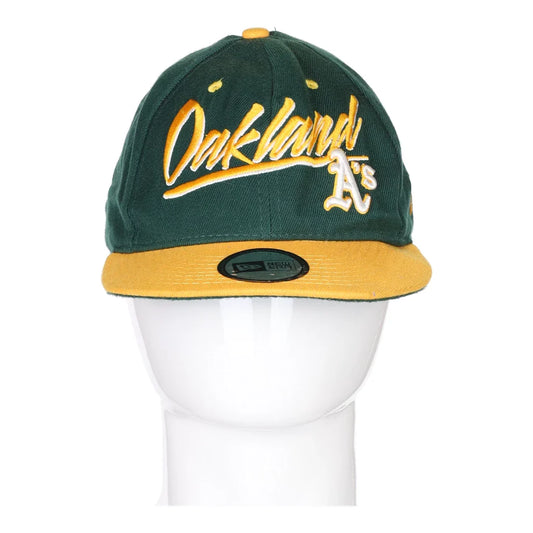 Vintage green Oakland Athletics New Era 5 Panel Cap - mens no size