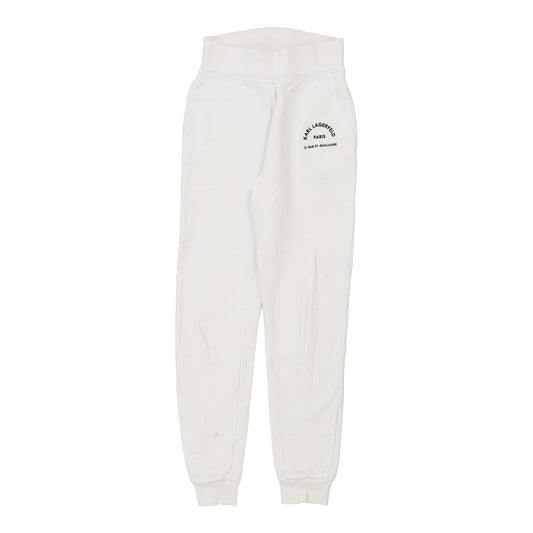Vintage Karl Lagerfeld Joggers - XS White Cotton Blend