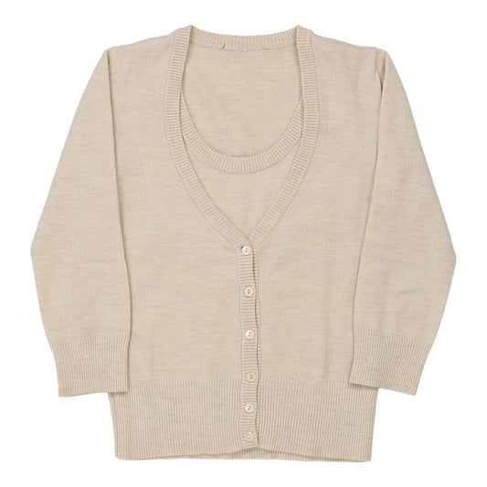 Vintage Dolce & Gabbana Jumper - Medium Beige Wool Blend