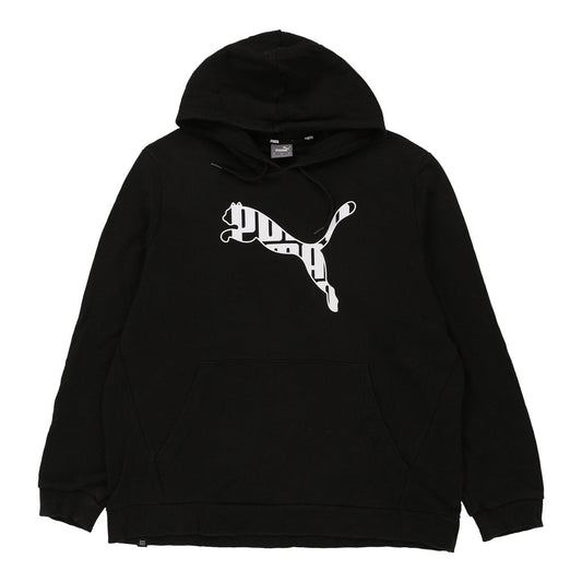 Vintage black Puma Hoodie - mens x-large