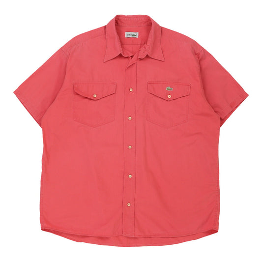 Vintage pink Lacoste Short Sleeve Shirt - mens x-large