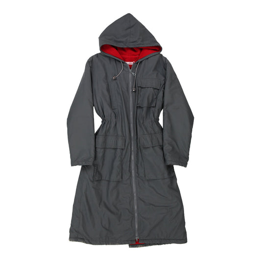 Vintage Tracks Coat - Medium Grey Polyester Blend