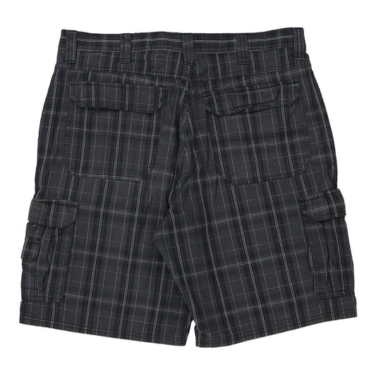 Vintage Wrangler Checked Cargo Shorts - 36W 9L Grey Cotton