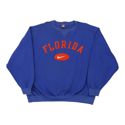 Vintage Florida Nike Sweatshirt - 3XL Blue Cotton Blend