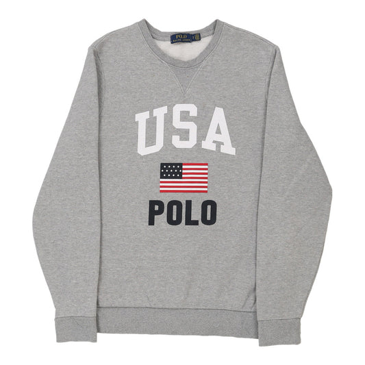 Vintage grey USA Ralph Lauren Sweatshirt - womens small
