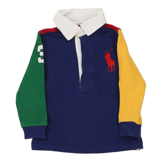 Vintage block colour 12 Months Ralph Lauren Rugby Shirt - boys xxx-small