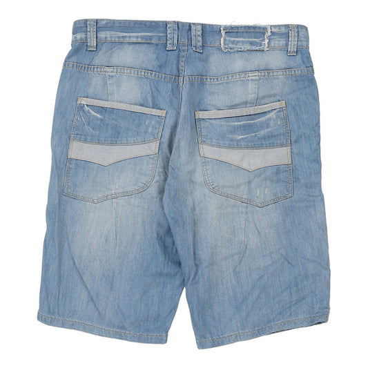 Vintage Unbranded Denim Shorts - 37W 14L Blue Cotton