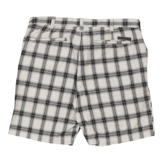 Vintage Calvin Klein Jeans Checked Shorts - 36W 10L Black & White Cotton