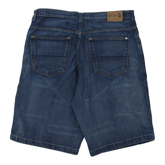 Vintage Design Denim Shorts - 38W 13L Blue Cotton