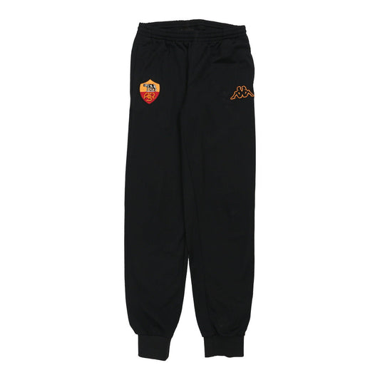 Vintage Age 14 A.S. Roma Kappa Football Tracksuit - XL Black Polyester