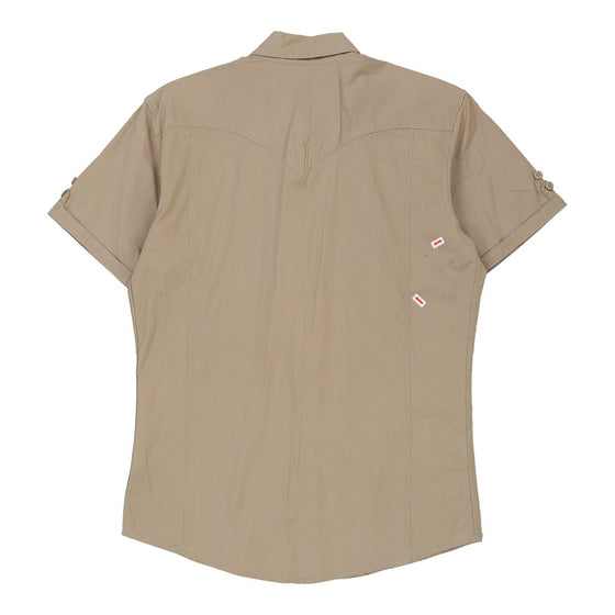 Vintage beige Levis Short Sleeve Shirt - mens medium