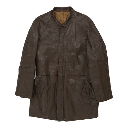 Vintage Unbranded Leather Jacket - Large Brown Leather