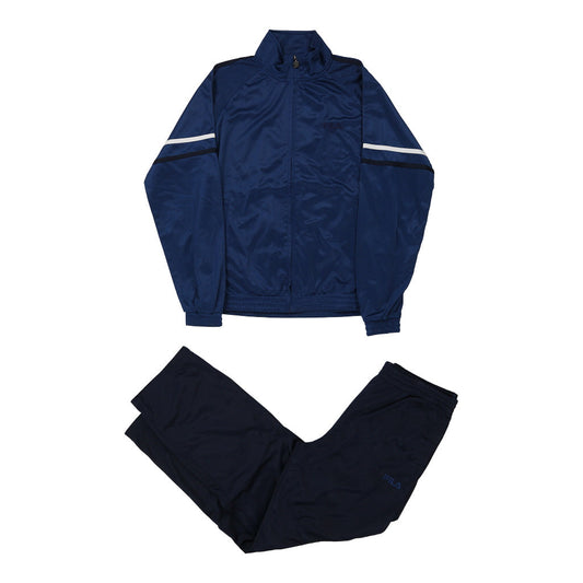 Vintage navy Fila Full Tracksuit - mens large