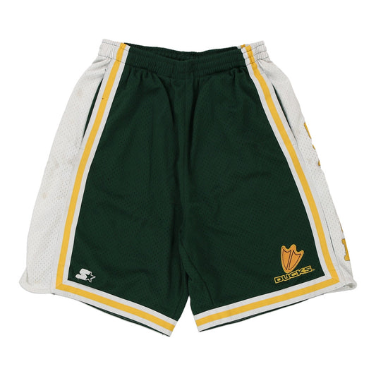 Vintage Oregon Ducks Starter College Sport Shorts - Small Green Polyester