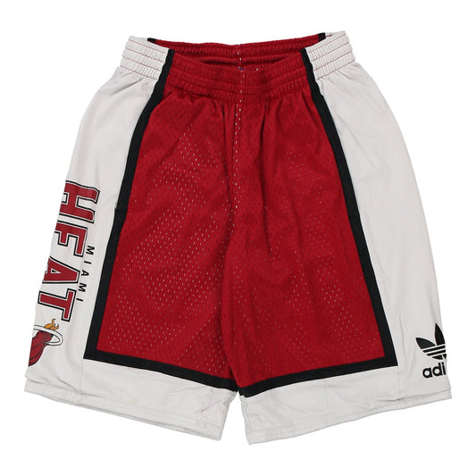 Vintage Miami Heat Adidas NBA Sport Shorts - Medium Red Polyester