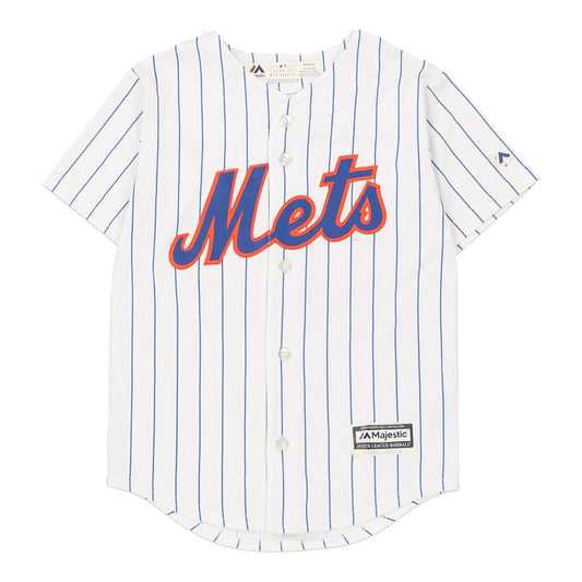 Vintage Age 8 Mets Majestic MLB Jersey - Small White Polyester