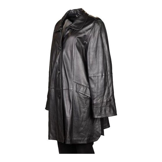 Vintage black Unbranded Leather Jacket - womens xx-large