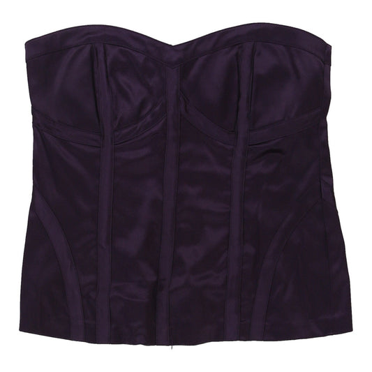 Vintage Blanco  Corset - Large Purple Polyester Blend