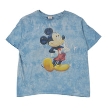  Mickey Mouse Disney Tie-Dye T-Shirt - XL Blue Cotton - Thrifted.com