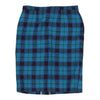 Unbranded Checked Skirt - 29W UK 10 Blue Cotton skirt Unbranded   