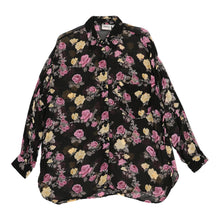  Simatex Floral Patterned Shirt - Medium Black Viscose patterned shirt Simatex   