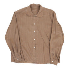  Unbranded Patterned Shirt - Large Brown Silk Blend patterned shirt Unbranded   