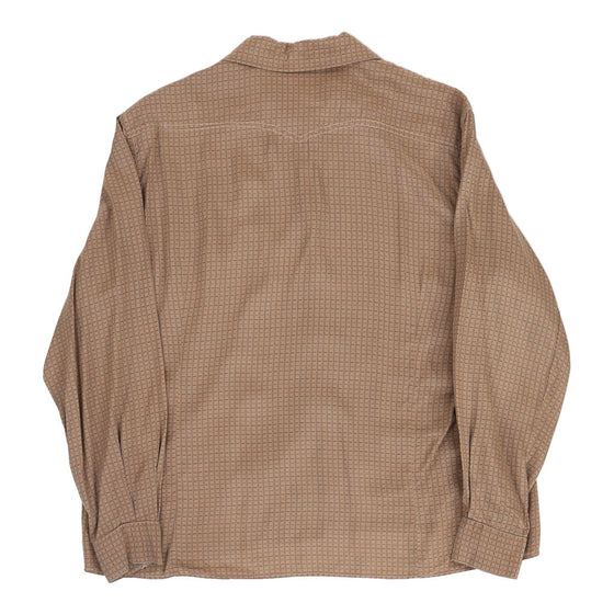 Unbranded Patterned Shirt - Large Brown Silk Blend patterned shirt Unbranded   