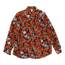  C&A Floral Patterned Shirt - Medium Orange Viscose patterned shirt C&A   