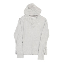 Nike V-neck Hoodie - Large Grey Cotton Blend hoodie Nike   