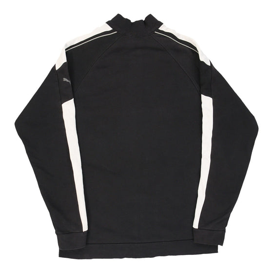Puma Track Jacket - XL Black Cotton Blend - Thrifted.com