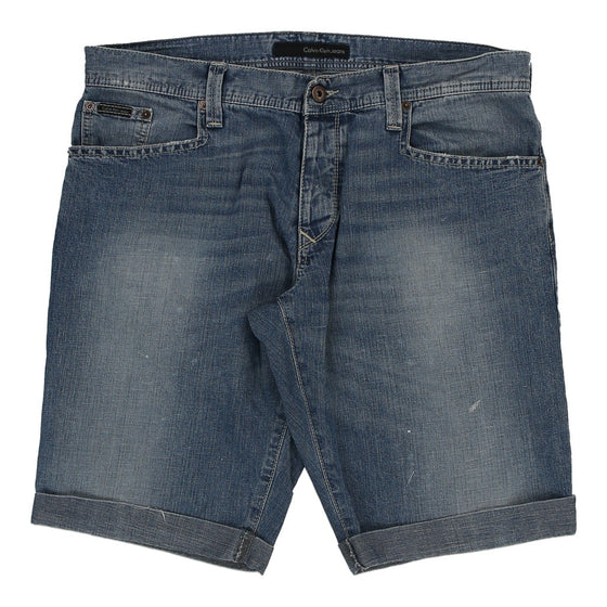Calvin Klein Jeans Denim Shorts - 36W 12L Blue Cotton - Thrifted.com