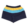 Campagnolo Striped Sport Shorts - Medium Blue Polyester Blend - Thrifted.com