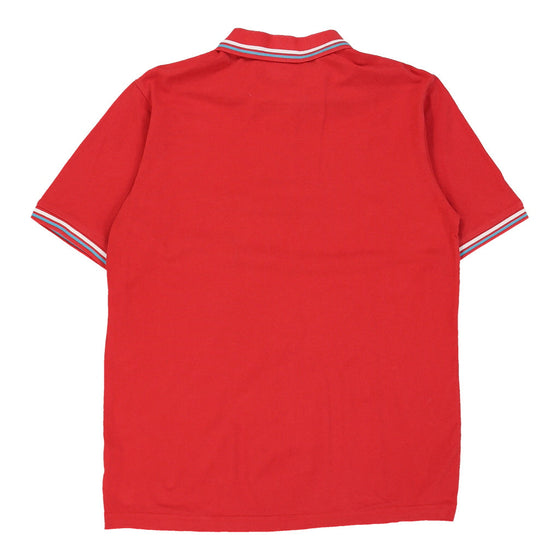 Kappa Polo Shirt - Medium Red Cotton - Thrifted.com