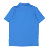 Adidas Polo Shirt - Medium Blue Cotton - Thrifted.com