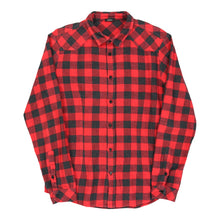  Imperial Checked Shirt - Medium Red Cotton - Thrifted.com