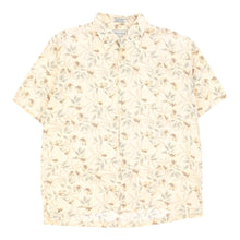  Cutter & Buck Patterned Shirt - Medium Yellow Cotton - Thrifted.com