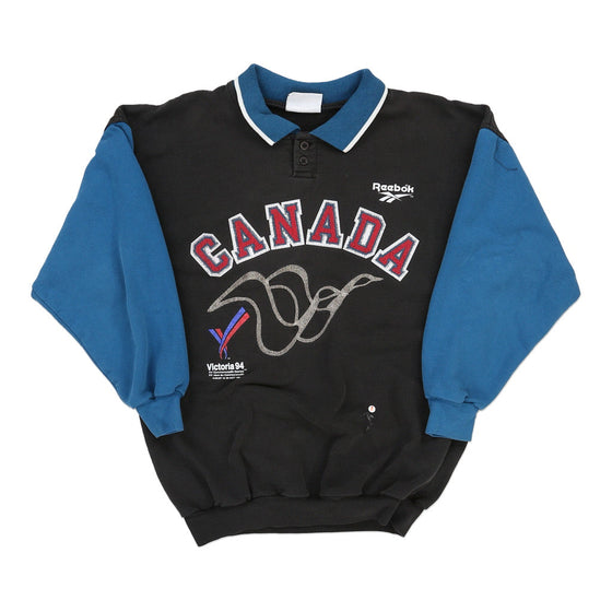 Commonwealth Games 1994 Canada Reebok Sweatshirt - Small Black Cotton Blend sweatshirt Reebok   