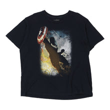  Captain America Marvel Graphic T-Shirt - 2XL Navy Cotton t-shirt Marvel   